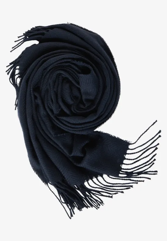 Herringbone Schal gravity blue