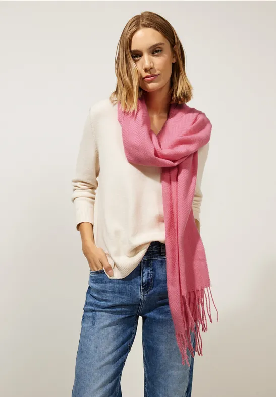 Herringbone Schal light peony pink