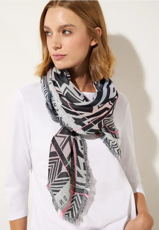 Jacquard Ikatprint Halstuch multicolor