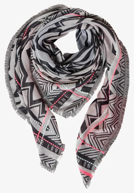 Jacquard Ikatprint Halstuch multicolor