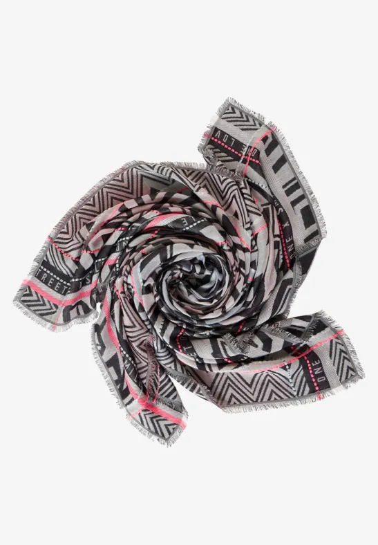 Jacquard Ikatprint Halstuch multicolor