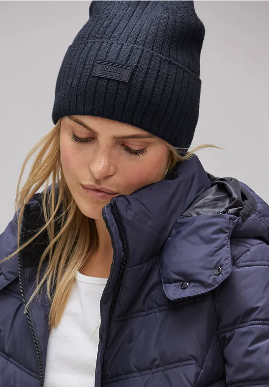 Bonnet en tricot deep blue