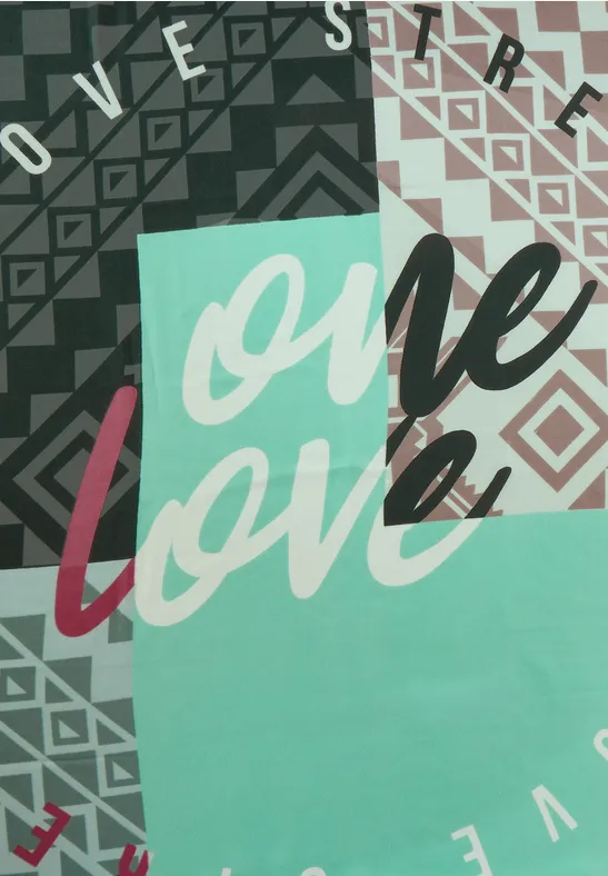 Foulard en sergé carré polar mint