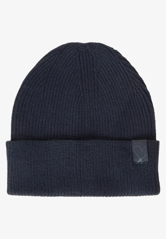 Strick Beanie deep blue