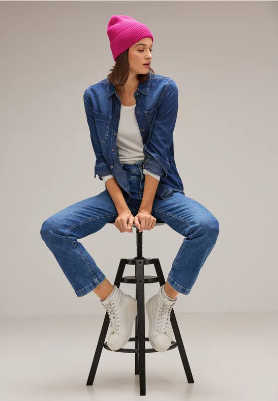 Strick Beanie peony pink