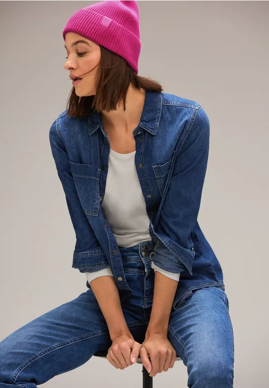 Strick Beanie peony pink