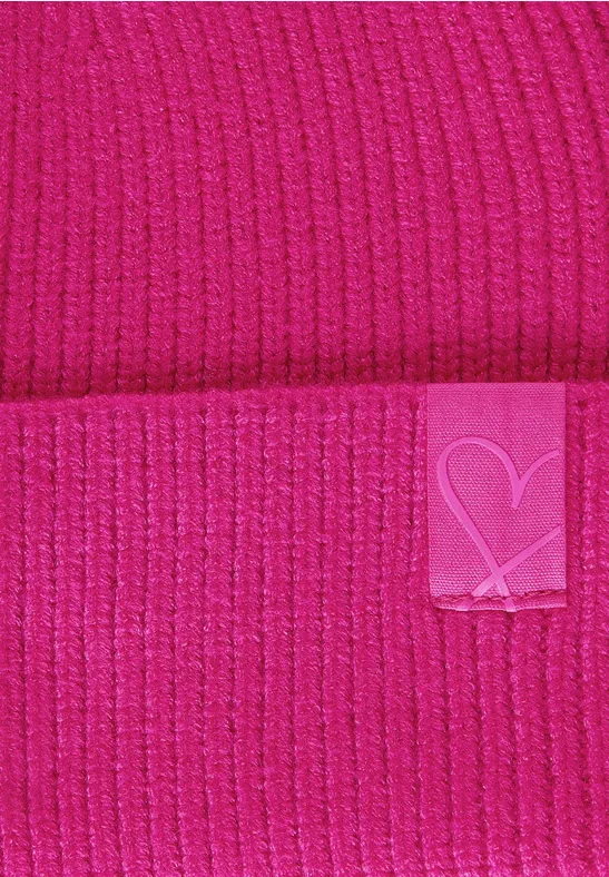 Strick Beanie peony pink