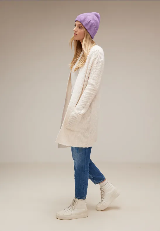 Strick Beanie pure lilac melange