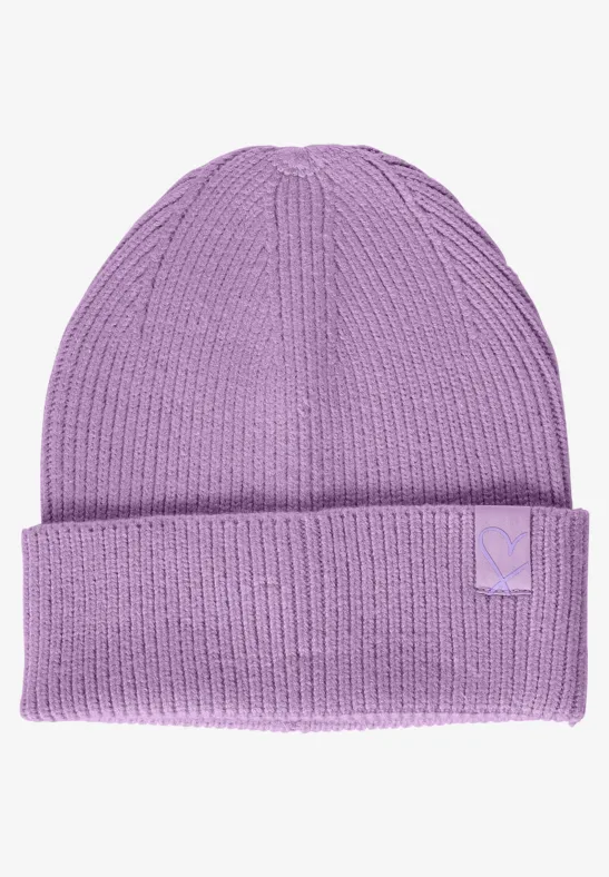 Strick Beanie pure lilac melange