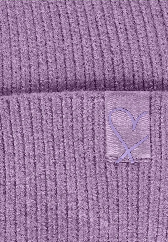 Strick Beanie pure lilac melange