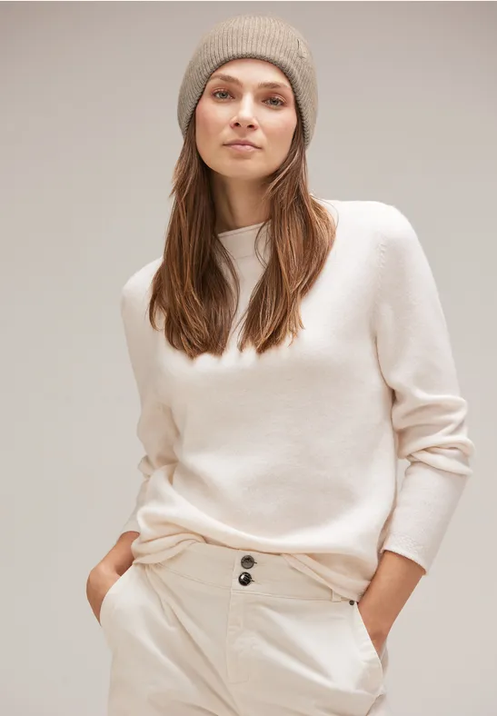 Strick Beanie whisper mocca melange