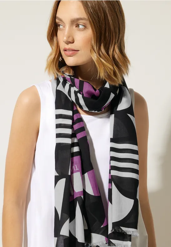 Halstuch mit Print Black