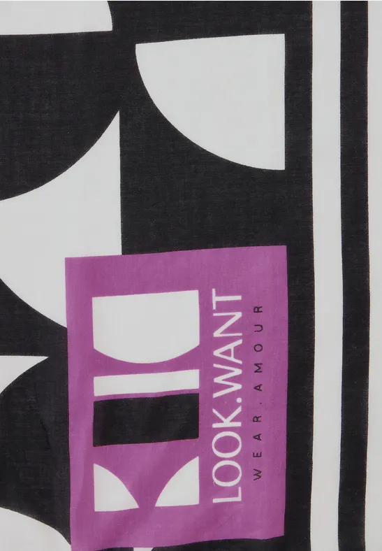 Halstuch mit Print Black