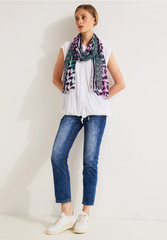 Multicolor Print Schal lagoon green