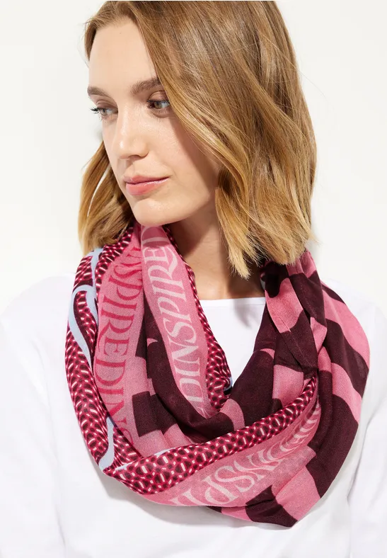 Print Loopschal legend rose