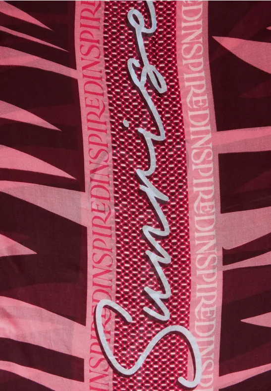 Print Loopschal legend rose