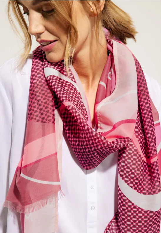 Langes Halstuch mit Print legend rose