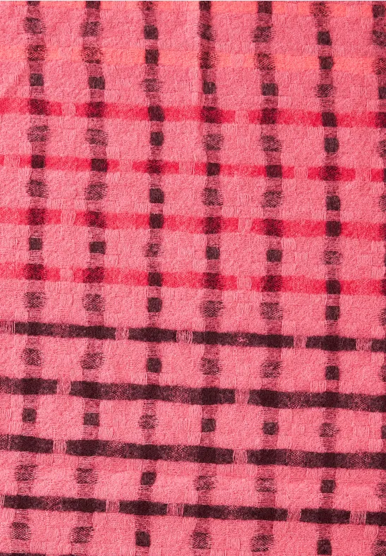 Schal mit Karomuster legend rose
