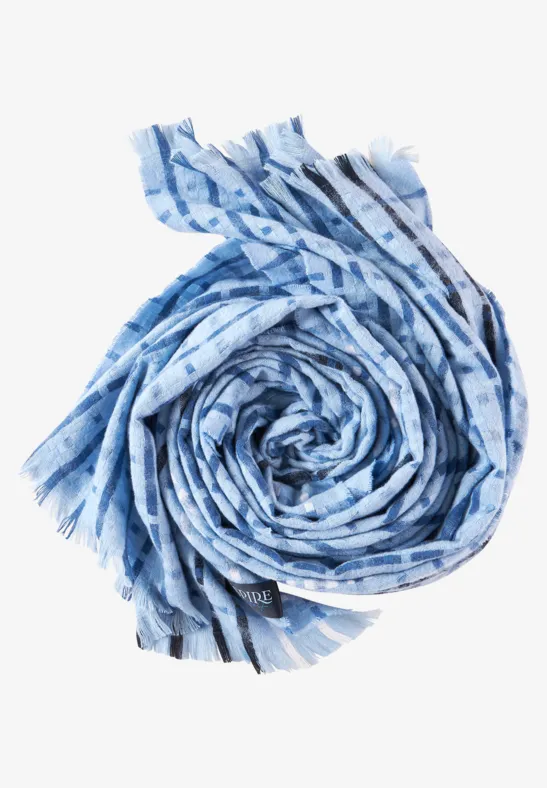 Schal mit Karomuster gentle blue