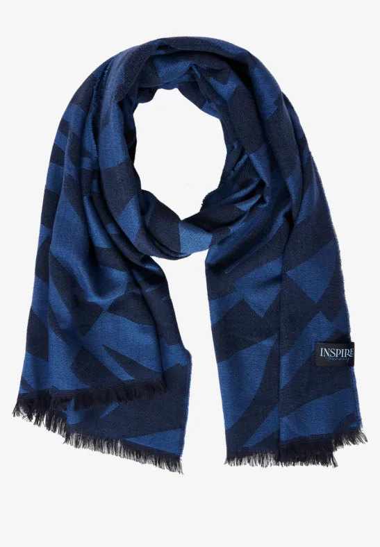 Softer Schal mit Muster deep blue