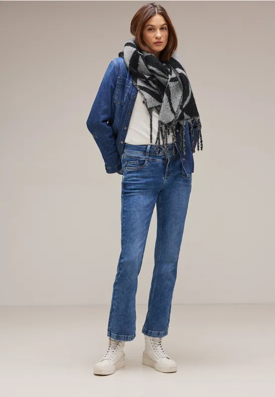 Jacquard Schal Black