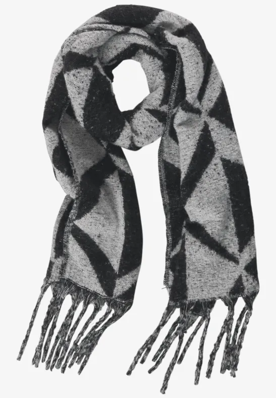 Jacquard Schal Black