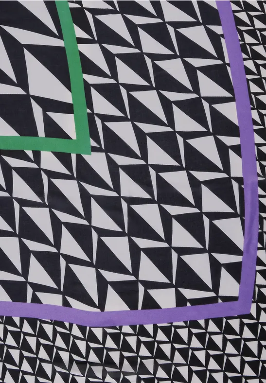 Modal Tuch mit Print Black