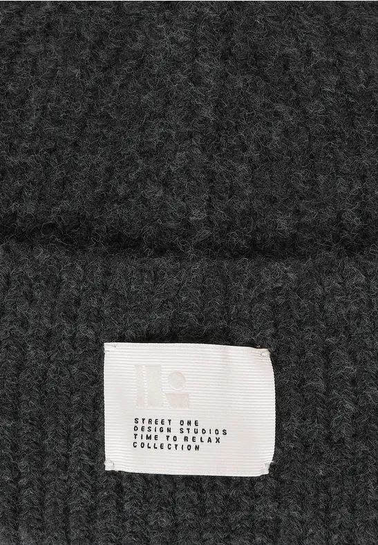 Bonnet duveteux anthracite melange