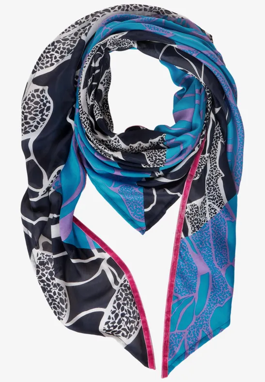 Dreieckstuch mit Paspelband deep blue