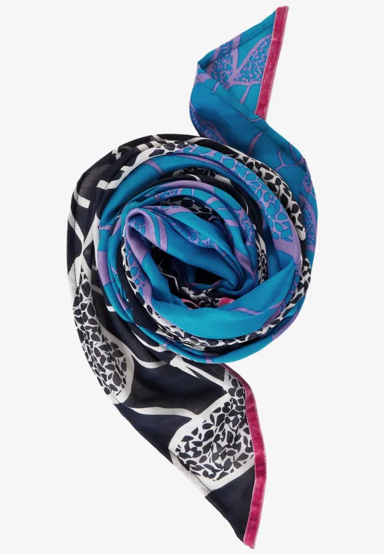 Dreieckstuch mit Paspelband deep blue