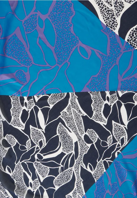 Dreieckstuch mit Paspelband deep blue