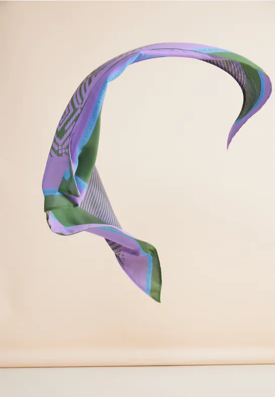 Tuch mit Muster village green