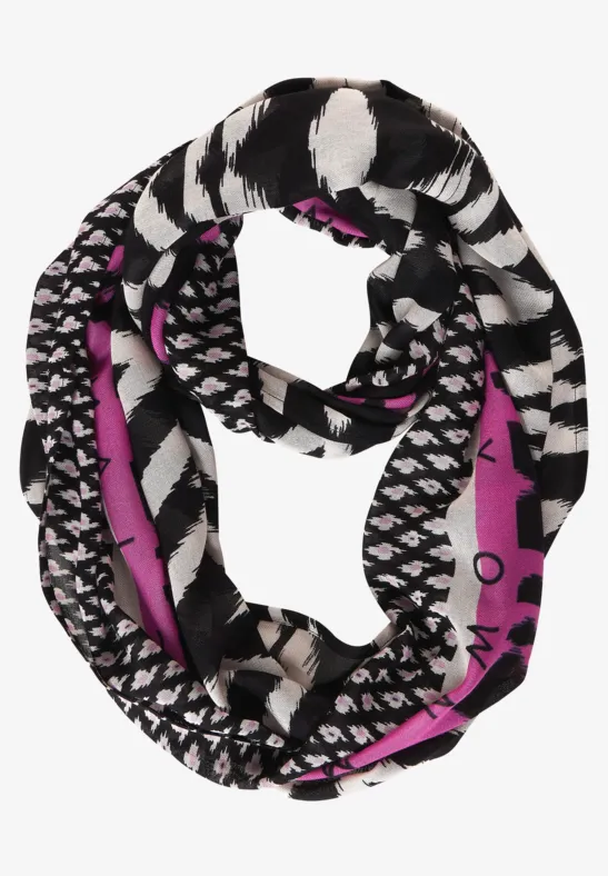 Écharpe loop avec imprimé Black