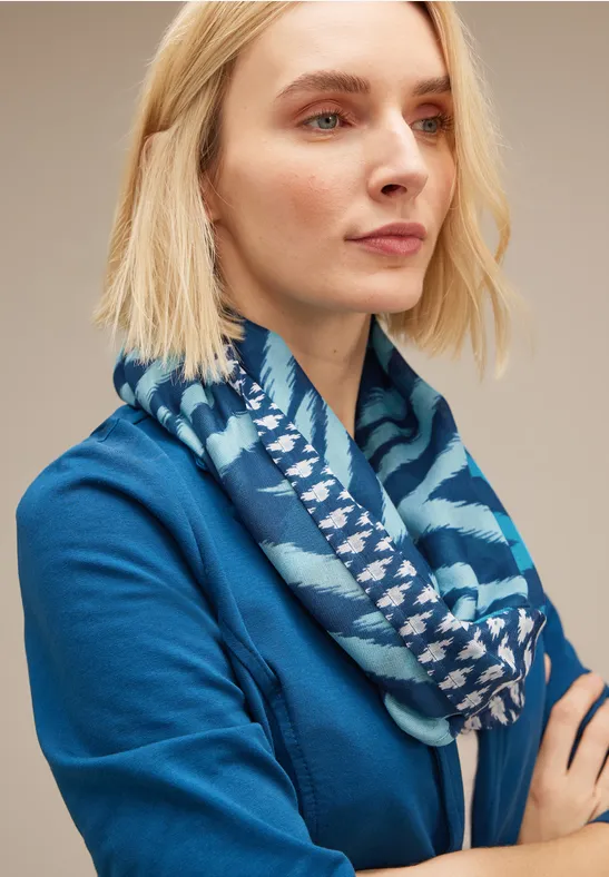 Écharpe loop avec imprimé atlantic blue