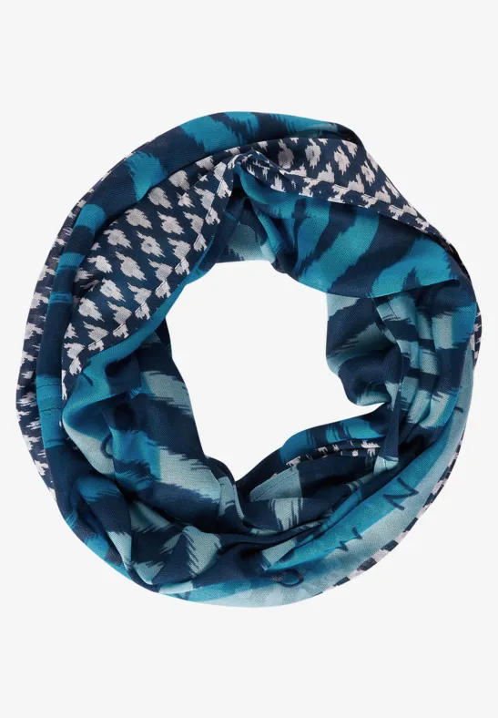 Écharpe loop avec imprimé atlantic blue