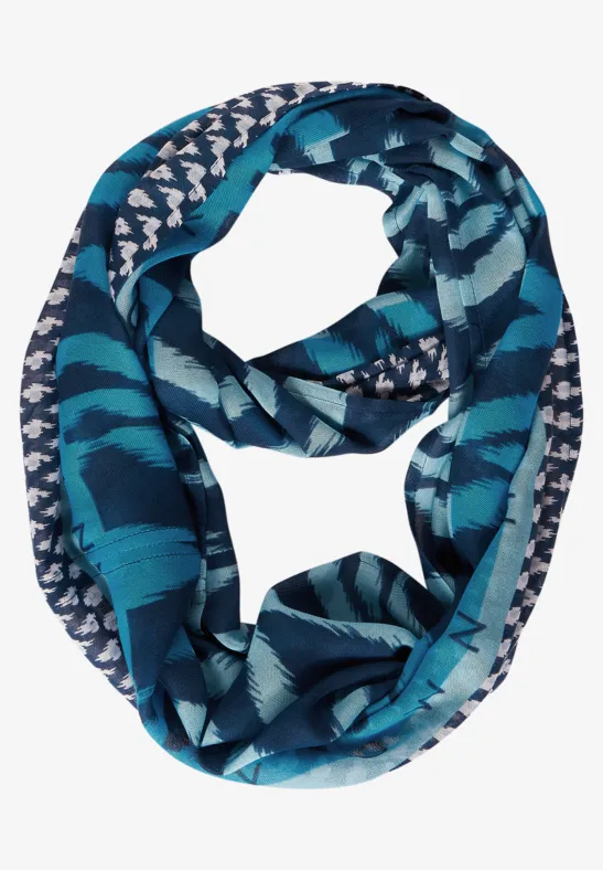 Écharpe loop avec imprimé atlantic blue