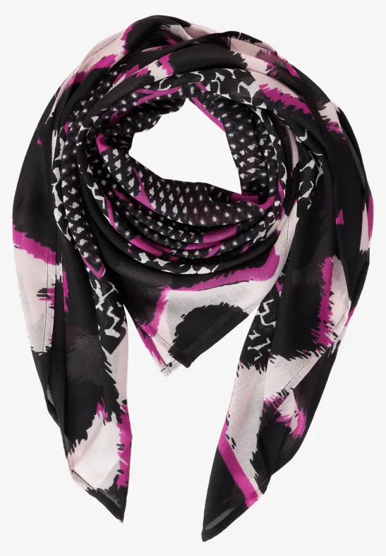 Foulard avec imprimé Black