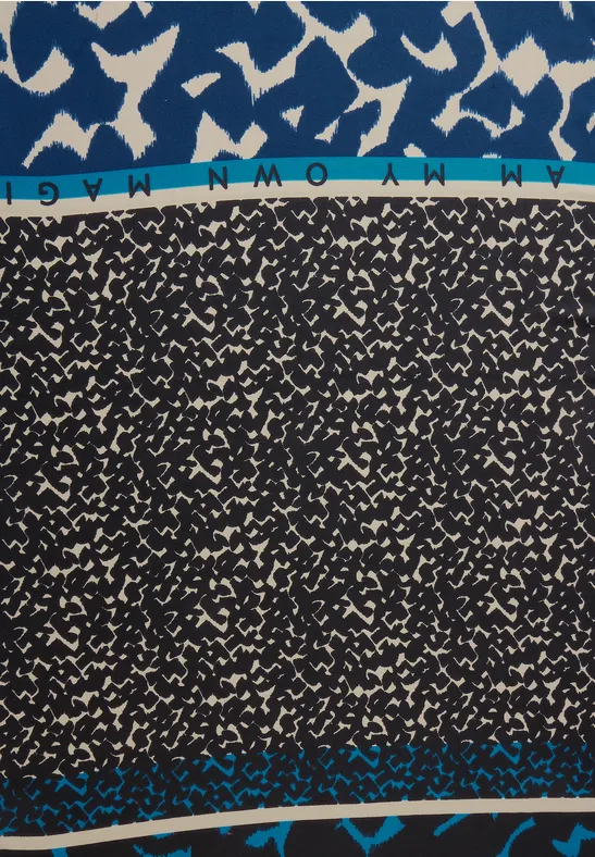 Écharpe longue à imprimé cosy aquamarine blue