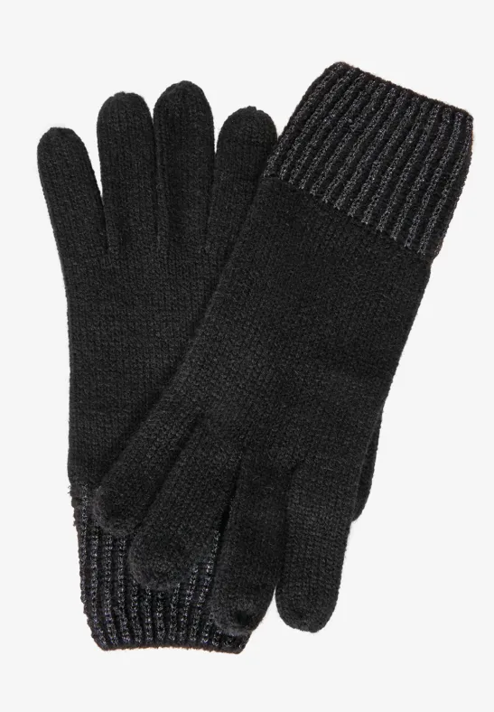 Gant en tricot avec lurex Black