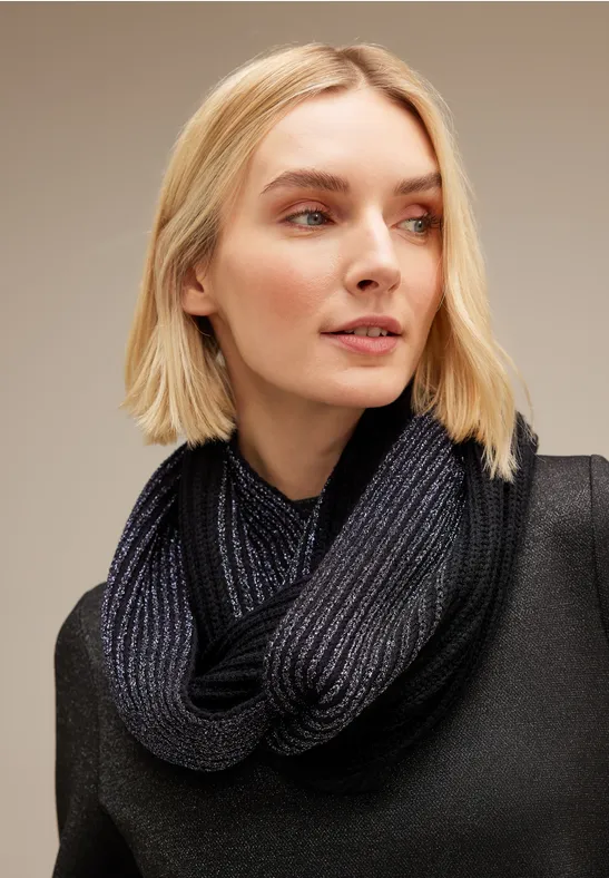 Écharpe loop avec effet brillant Black