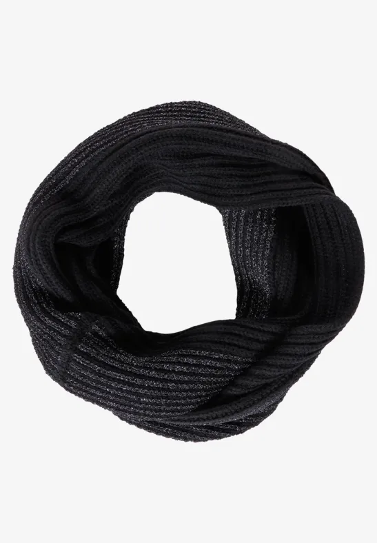 Écharpe loop avec effet brillant Black