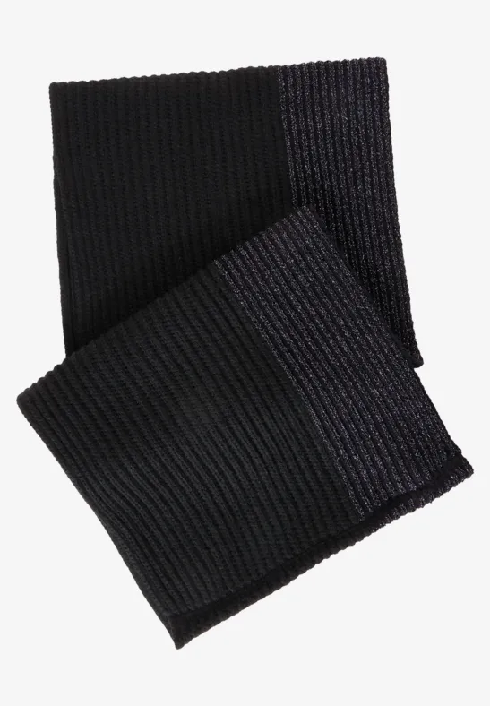 Écharpe loop avec effet brillant Black