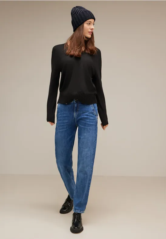 Bonnet en tricot avec fils lurex Black