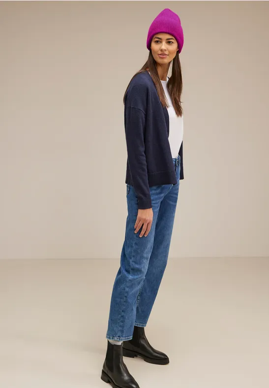 Moderner Strick Beanie bright cozy pink