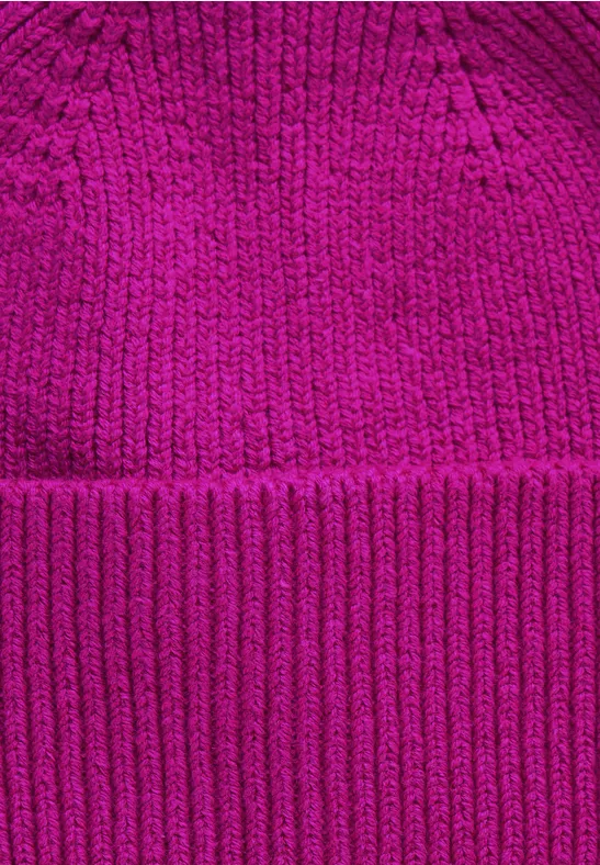 Moderner Strick Beanie bright cozy pink