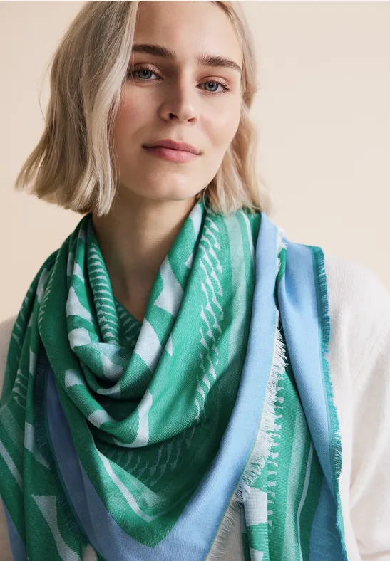 Dreieckstuch mit Print fresh spring green