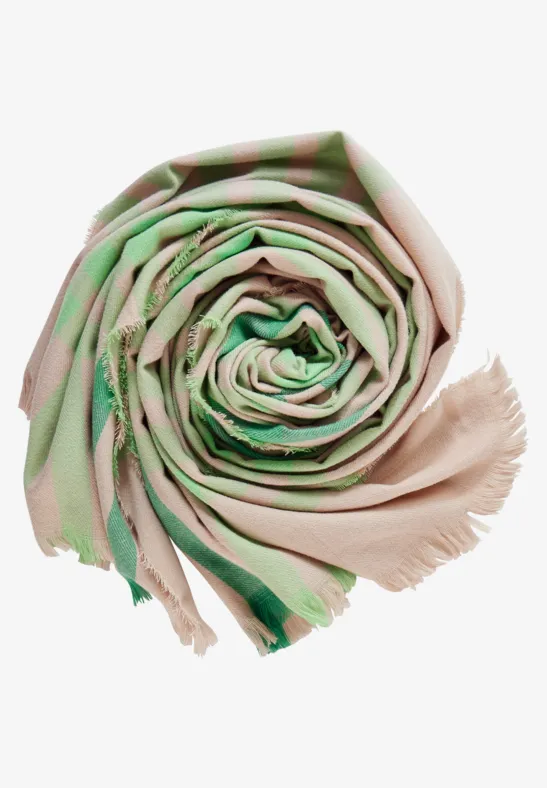 Écharpe avec franges spring sand melange