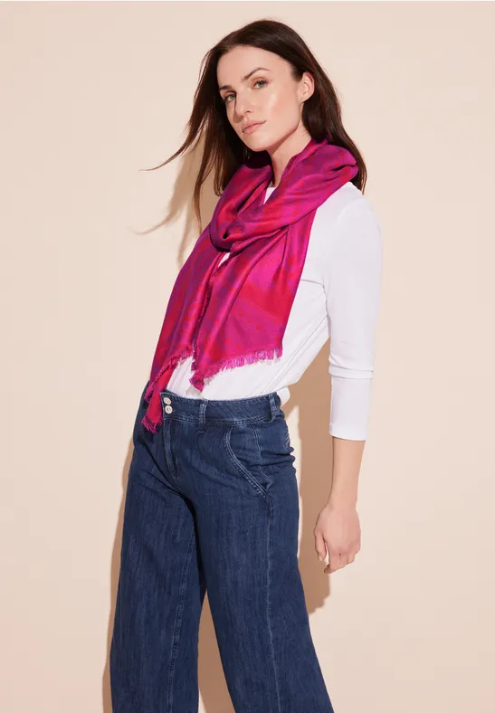 Print Long Schal magnolia pink