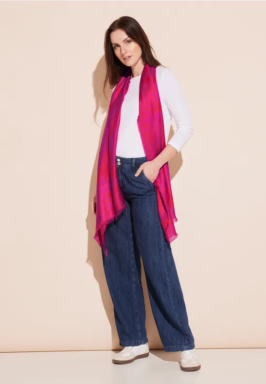 Print Long Schal magnolia pink