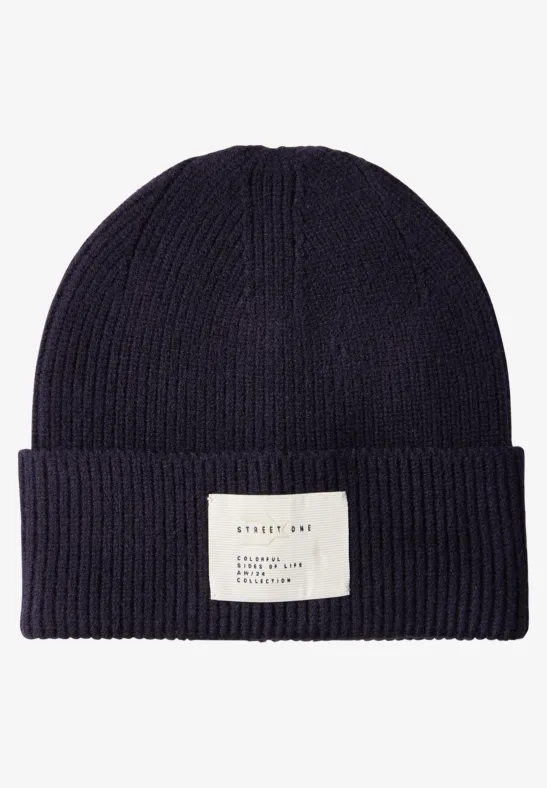 Bonnet avec badge deep tint blue